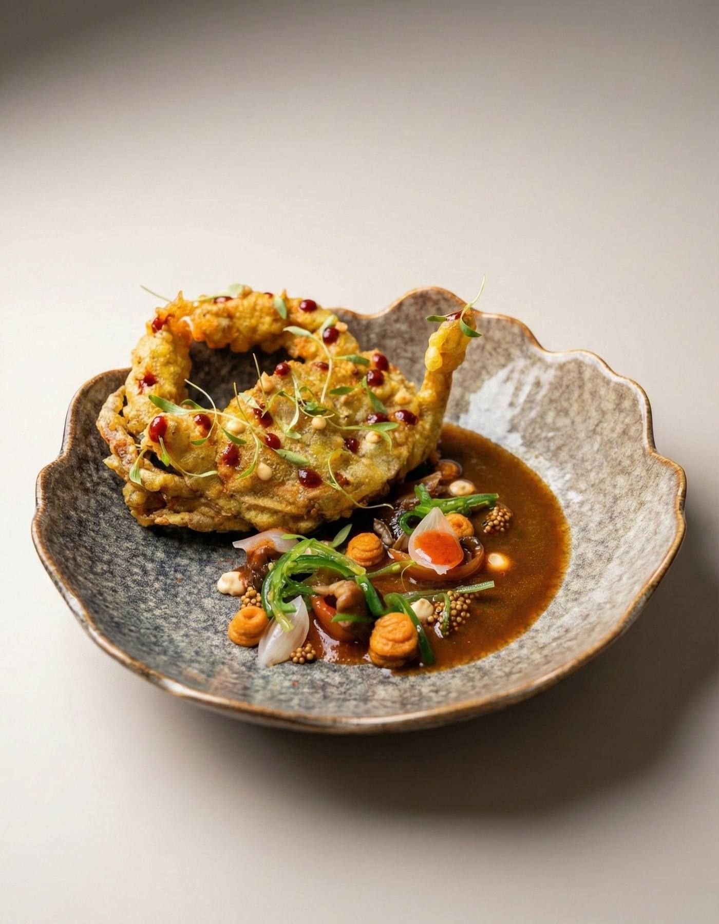 Recorrido del menú degustación: parihuela nikkei y carrillera ibérica